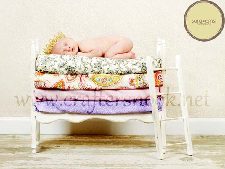 The Crafters Nook Newborn Photography Props and Stackable Doll Beds